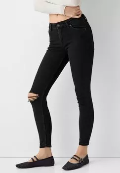 Джинсы скинни Bershka, черный