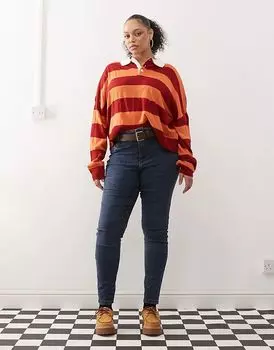 Джинсы скинни Callie темно-синего цвета Noisy May