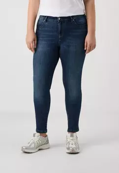 Джинсы скинни CARKARLA ONLY Carmakoma, темно-синий деним