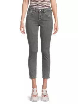 Джинсы скинни Cate со средней посадкой и потертостями Rag & Bone, серый