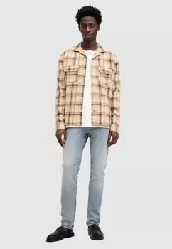 Джинсы скинни CIGARETTE AllSaints, светло-голубой деним