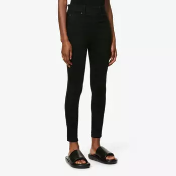 Джинсы скинни Clean Denim из эластичного денима с высокой посадкой Spanx, черный