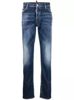 Джинсы скинни Cool Guy с эффектом потертости DSQUARED2, синий