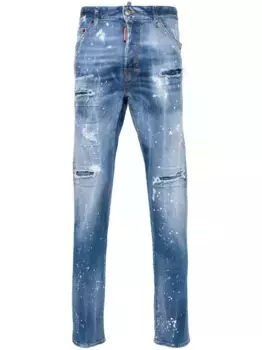 Джинсы скинни Cool Guy с эффектом потертости DSQUARED2, синий