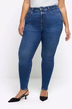 Джинсы скинни Curve Bum Sculpt River Island, синий