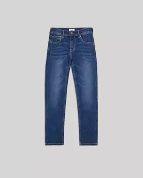 Джинсы скинни для мальчика с эффектом потертости Pepe Jeans, синий