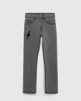 Джинсы скинни для мальчика с молнией IKKS, серый