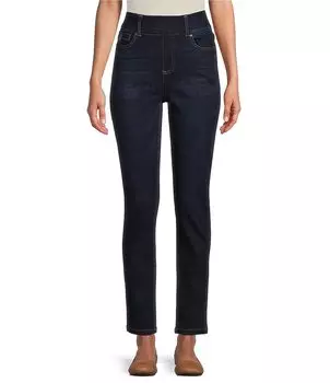 Джинсы скинни до щиколотки с высокой посадкой в западном направлении для миниатюрных размеров HIGH RISE Fit Westbound, синий