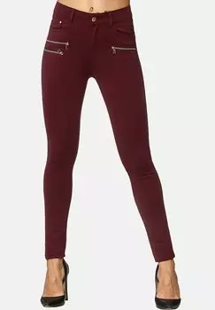 Джинсы скинни Elara, бургундия