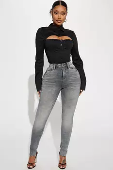 Джинсы скинни Fashion Nova FN22P9020WASH6, серый