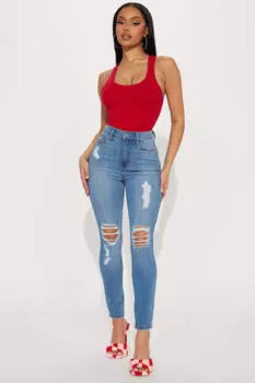 Джинсы скинни Fashion Nova FN24307SS, синий