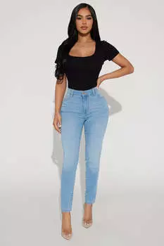 Джинсы скинни Fashion Nova FNN22372H18BC, синий