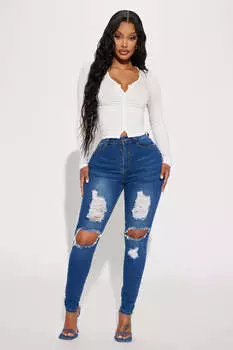 Джинсы скинни Fashion Nova JN22120101, синий