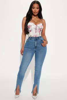 Джинсы скинни Fashion Nova V27042, синий