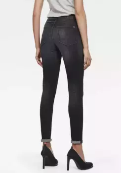 Джинсы скинни G-STAR "3301 High Skinny", с завышенной талией, цвет Worn In Coal (Black)