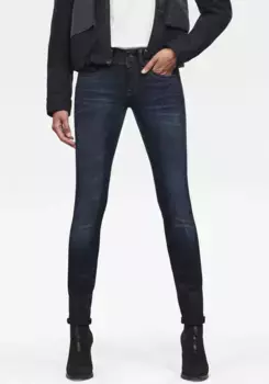 Джинсы скинни G-STAR "Mid Waist Skinny", современная версия классического дизайна с пятью карманами, цвет Medium Aged