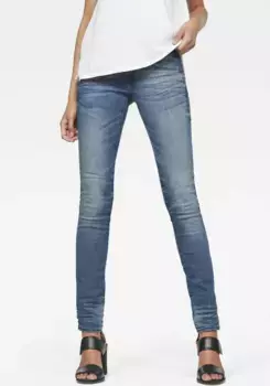 Джинсы скинни G-STAR "Mid Waist Skinny", современная версия классического дизайна с пятью карманами, цвет Dark Used
