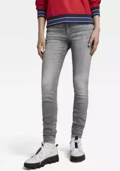 Джинсы скинни G-Star RAW, создающие ощущение комфорта благодаря эластичному материалу, серый