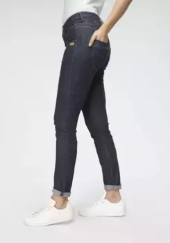 Джинсы скинни GANG "94MEDINA" со стильной полурасстегнутой планкой на пуговицах, цвет Rinsed