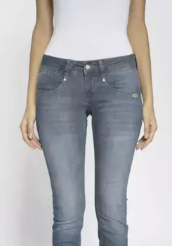 Джинсы скинни GANG "94NENA", модной длины до щиколотки, цвет Black Wash