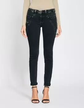 Джинсы скинни Gang Skinny Jeans 94Nele Biker, черный деним
