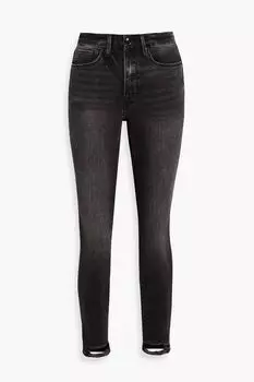 Джинсы скинни Good Legs с высокой посадкой GOOD AMERICAN, черный