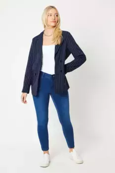 Джинсы скинни Grazer до щиколотки Dorothy Perkins, синий