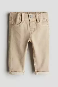 Джинсы скинни H&M, бежевый