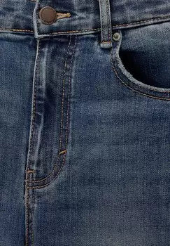 Джинсы скинни HIGH WAIST PULL&BEAR, темно-синий деним