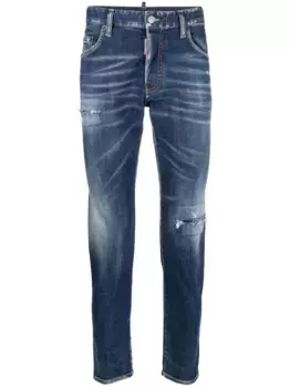 Джинсы-скинни Icon с потертостями DSQUARED2, синий
