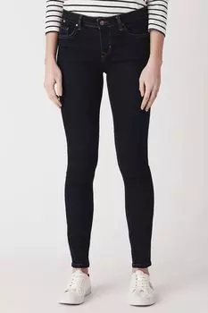 Джинсы скинни из хлопка цвета индиго Crew Clothing Crew Clothing Company, синий