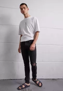 Джинсы скинни JJILIAM JJORIGINAL AM 305 NOOS Jack & Jones, черный деним