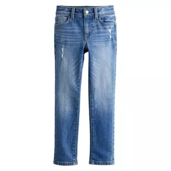 Джинсы скинни Jumping Beans со средней посадкой для девочек 4–12 лет, цвет Medium Wash