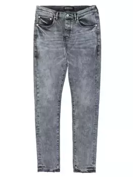 Джинсы скинни кислотной стирки Purple Brand, серый