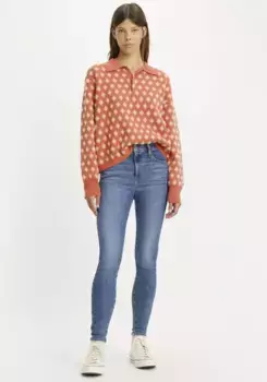 Джинсы скинни Levi's "720 High Rise", цвет Medium Indigo Worn In