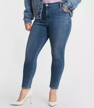 Джинсы скинни Levi's 721 больших размеров с высокой талией, синий