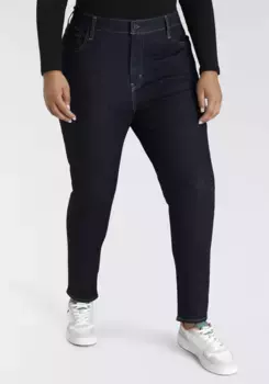 Джинсы скинни Levi's Plus "721 PL HI RISE SKINNY", очень облегающего фигуру, цвет Dark Indigo Rinse
