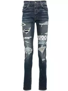 Джинсы скинни Ma Paisley AMIRI, синий