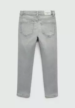 Джинсы скинни Mango Kids, серый деним