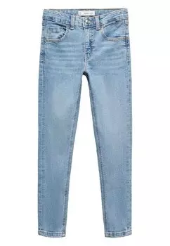 Джинсы скинни Mango, mittelblau
