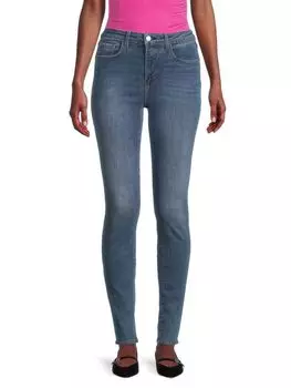 Джинсы скинни Marguerite с высокой посадкой L'Agence, цвет Light Vintage