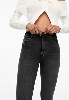 Джинсы скинни MID-RISE PULL&BEAR, серый