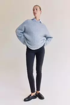 Джинсы скинни Mom H&M, серый