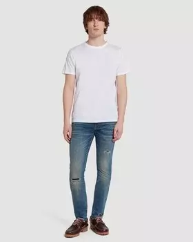 Джинсы скинни мужские индиго 7 For All Mankind, индиго