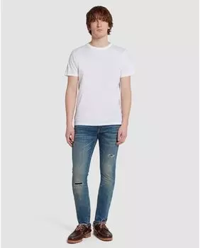 Джинсы скинни мужские синего цвета индиго 7 For all mankind, индиго