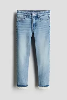 Джинсы скинни на подкладке H&M, синий