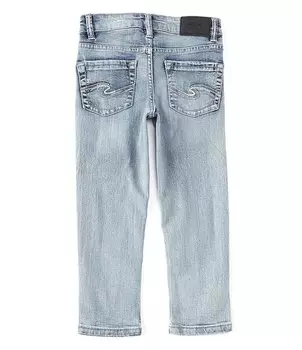 Джинсы скинни Nathan Denim для маленьких мальчиков 4–7 лет Silver Jeans Co., синий
