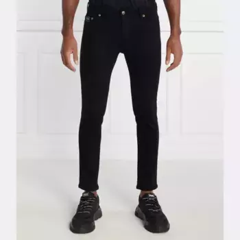 Джинсы скинни невысокий Versace, черный