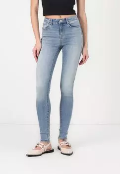 Джинсы скинни ONLWAUW MID WAIST ONLY, цвет Medium Blue Denim