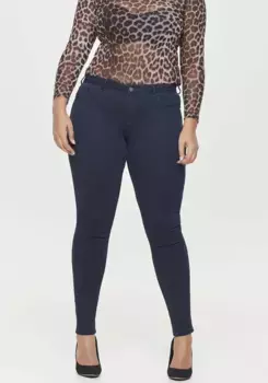 Джинсы скинни ONLY CARMAKOMA "CARTHUNDER PUSH UP REG SK JNS", цвет Rinsed